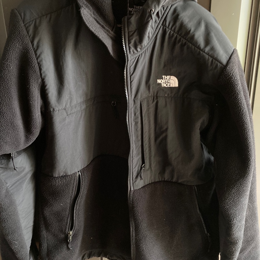 North Face Denali hooded jacket.